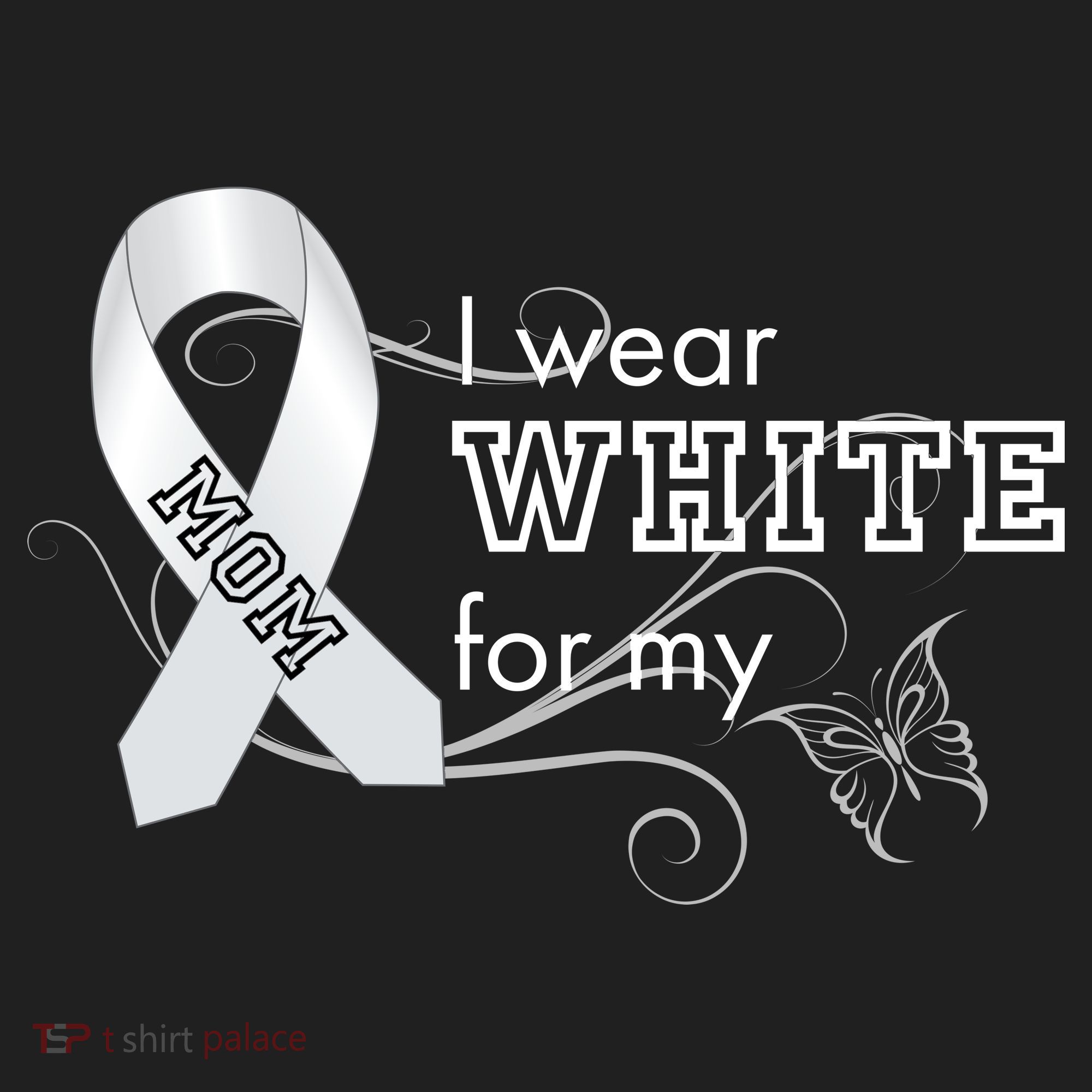 I Wear White For My Mom Lung Cancer Awareness Women's Sweatshirt