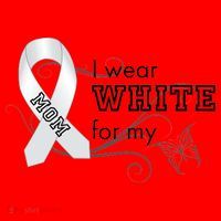 I Wear White For My Mom Lung Cancer Awareness Santa Hat thumb 1