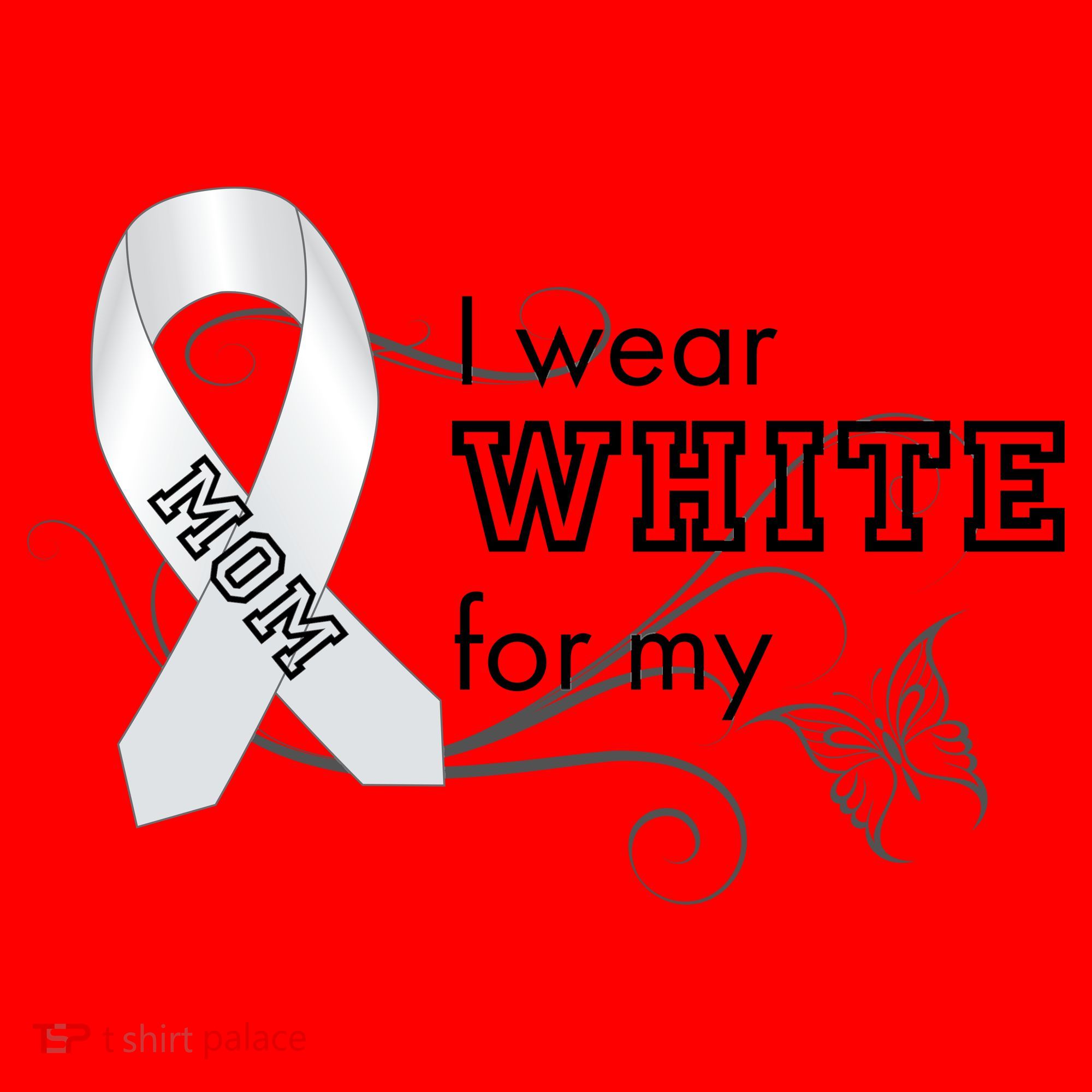 I Wear White For My Mom Lung Cancer Awareness Santa Hat