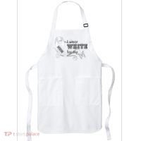 I Wear White For My Mom Lung Cancer Awareness Apron thumb 0