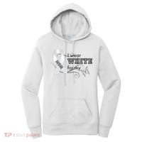 I Wear White For My Mom Lung Cancer Awareness Women's Hoodie thumb 0