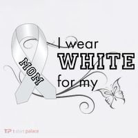 I Wear White For My Mom Lung Cancer Awareness Women's Hoodie thumb 2