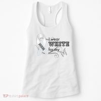 I Wear White For My Mom Lung Cancer Awareness Women's Tank Top thumb 0