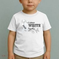 I Wear White For My Mom Lung Cancer Awareness Toddler T-Shirt thumb 2