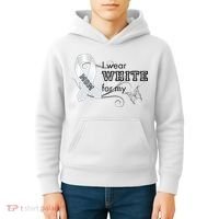I Wear White For My Mom Lung Cancer Awareness Kids Hoodie thumb 4