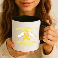 I Wear Yellow For Sarcoma Awareness  Coffee Mug thumb 3