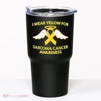 I Wear Yellow For Sarcoma Awareness  Tumbler thumb 0