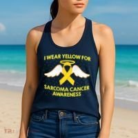 I Wear Yellow For Sarcoma Awareness  Women's Tank Top thumb 2