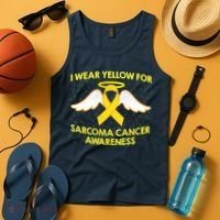 I Wear Yellow For Sarcoma Awareness  Tank Top thumb 4