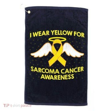 I Wear Yellow For Sarcoma Awareness  Golf Towel