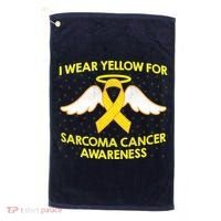 I Wear Yellow For Sarcoma Awareness  Golf Towel thumb 0
