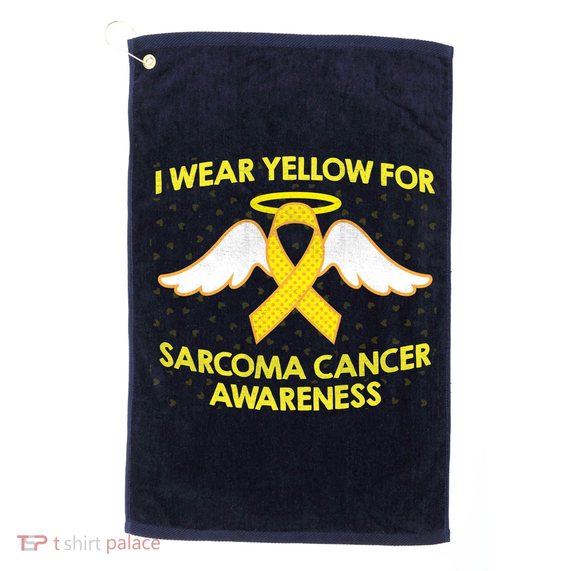 I Wear Yellow For Sarcoma Awareness  Golf Towel