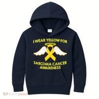 I Wear Yellow For Sarcoma Awareness  Kids Hoodie thumb 0