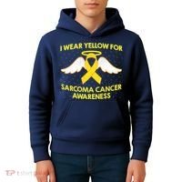 I Wear Yellow For Sarcoma Awareness  Kids Hoodie thumb 4