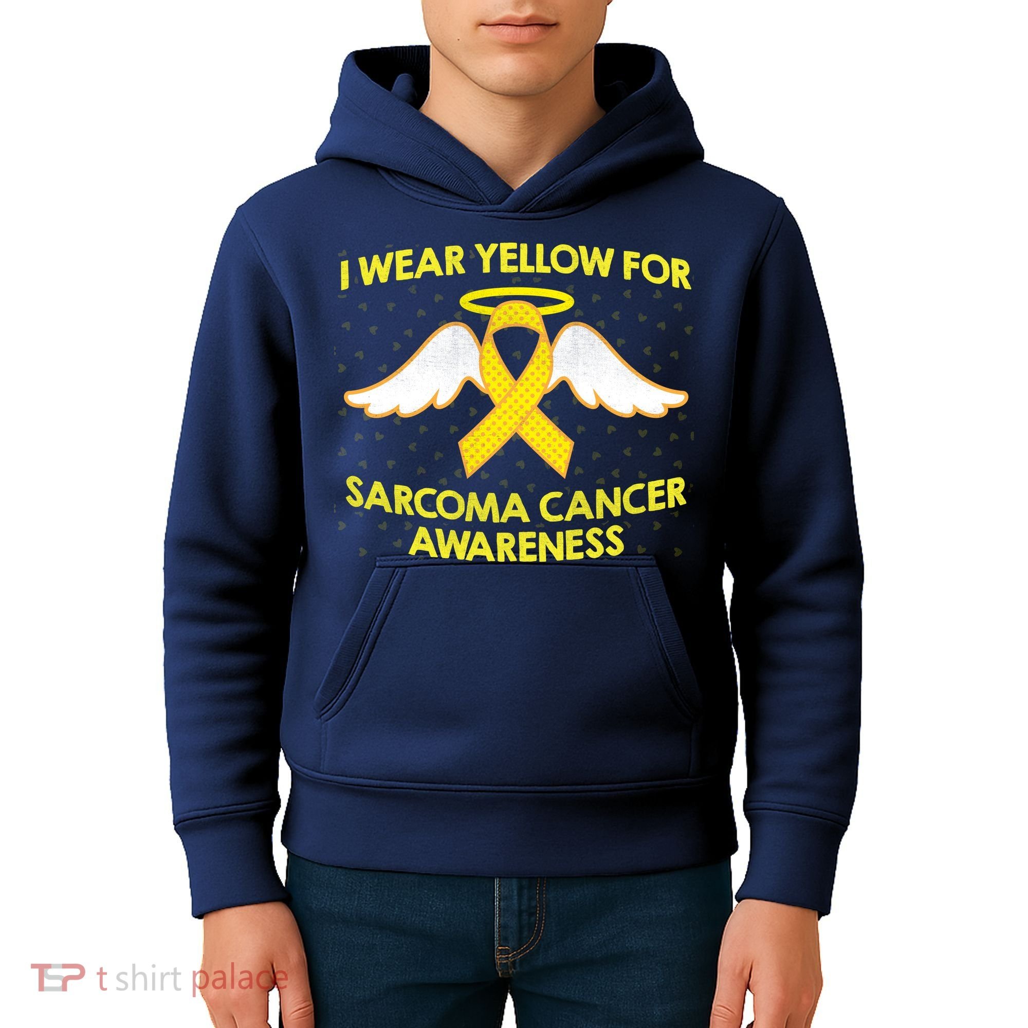 I Wear Yellow For Sarcoma Awareness  Kids Hoodie