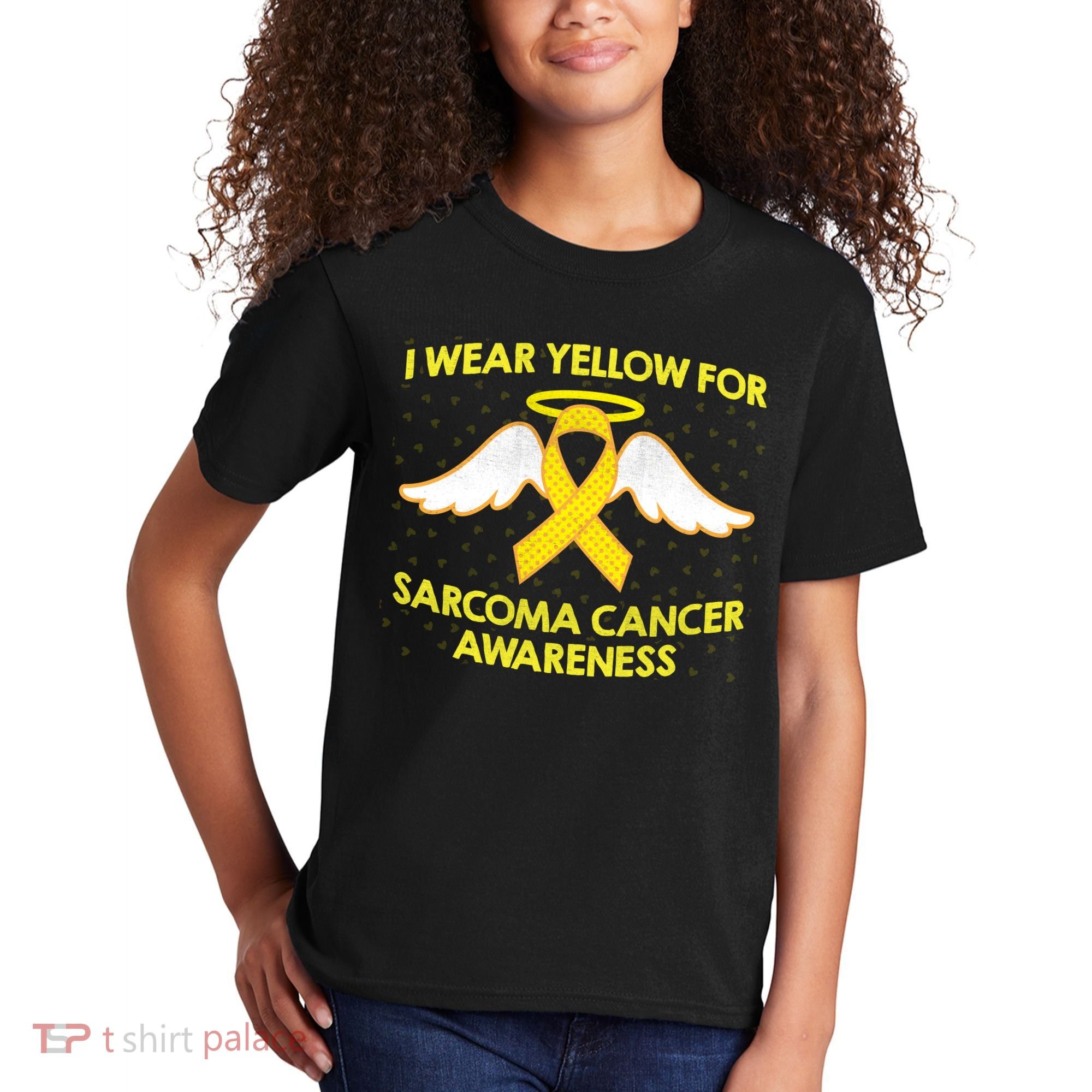 I Wear Yellow For Sarcoma Awareness  Kids T-Shirt