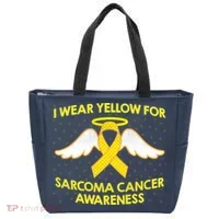 I Wear Yellow For Sarcoma Awareness  Tote Bag thumb 0