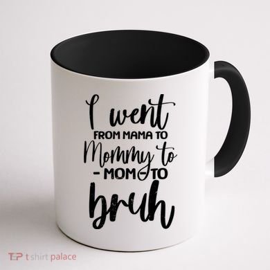 I Went From Mama To Bruh Funny Mother's Day Coffee Mug back