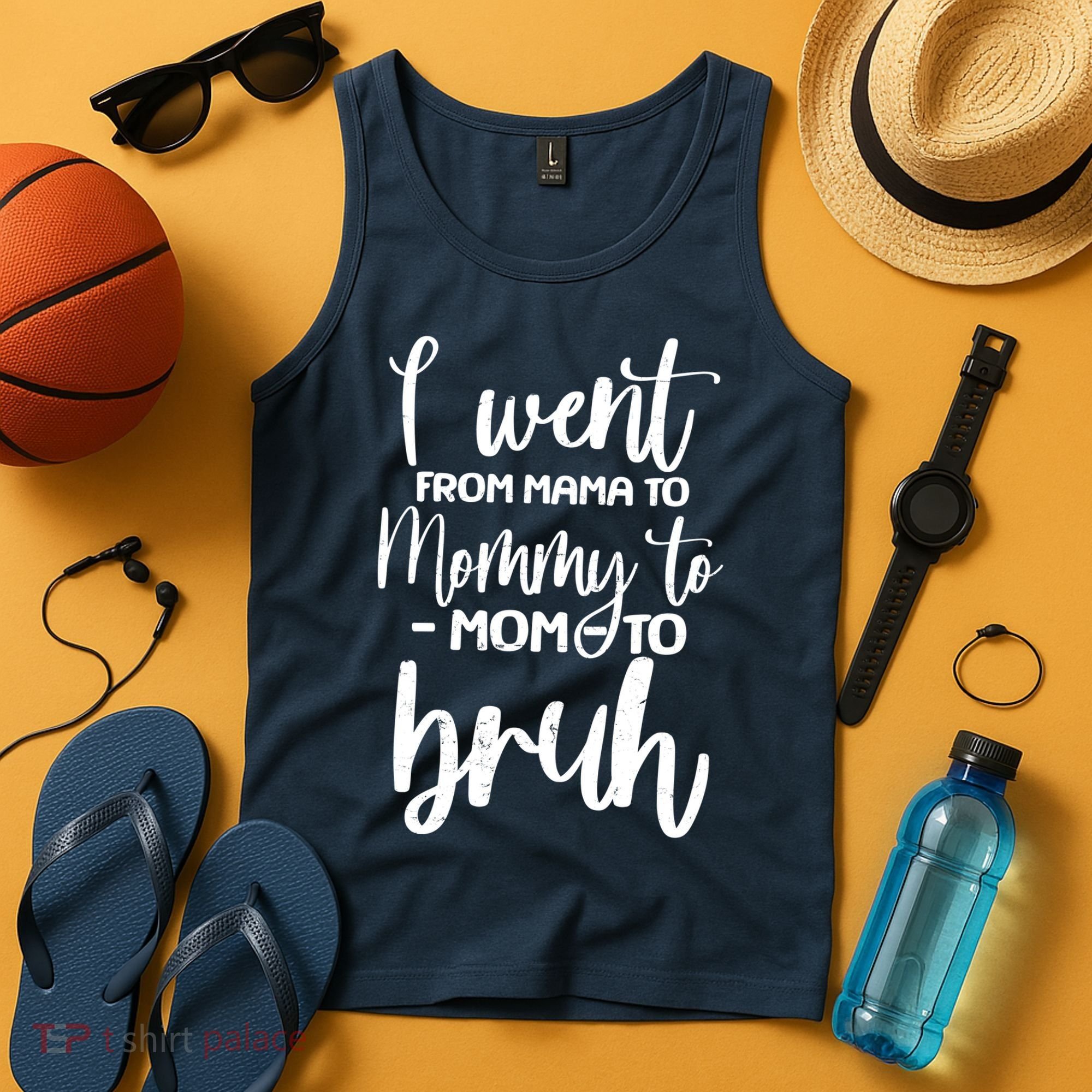 I Went From Mama To Bruh Funny Mother's Day Tank Top