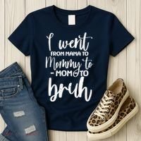I Went From Mama To Bruh Funny Mother's Day Women's T-Shirt thumb 3