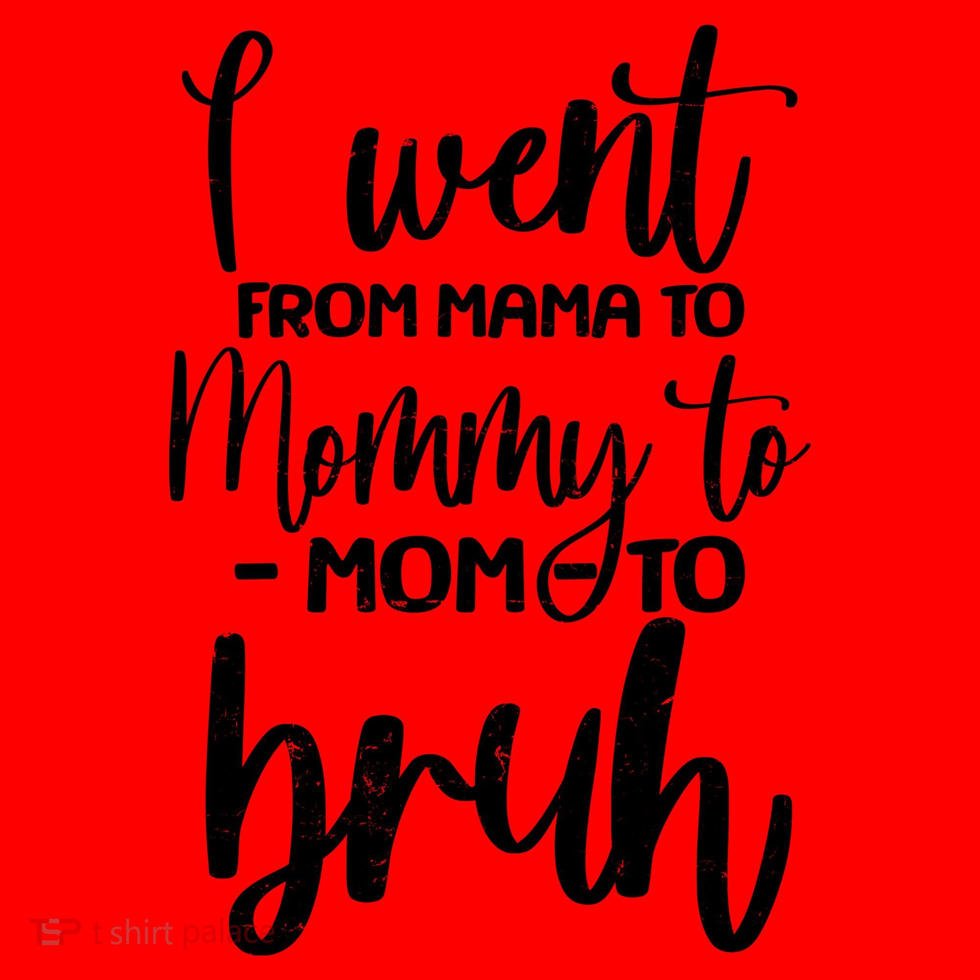 I Went From Mama To Bruh Funny Mother's Day Santa Hat