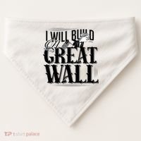 I Will Build A Great Wall - Donald Trump USA-Made Doggie Bandana thumb 0