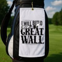 I Will Build A Great Wall - Donald Trump Golf Towel thumb 2