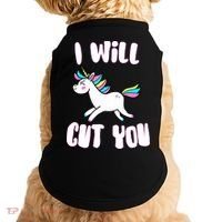 I Will Cut You Stabby Unicorn Doggie Tank thumb 0