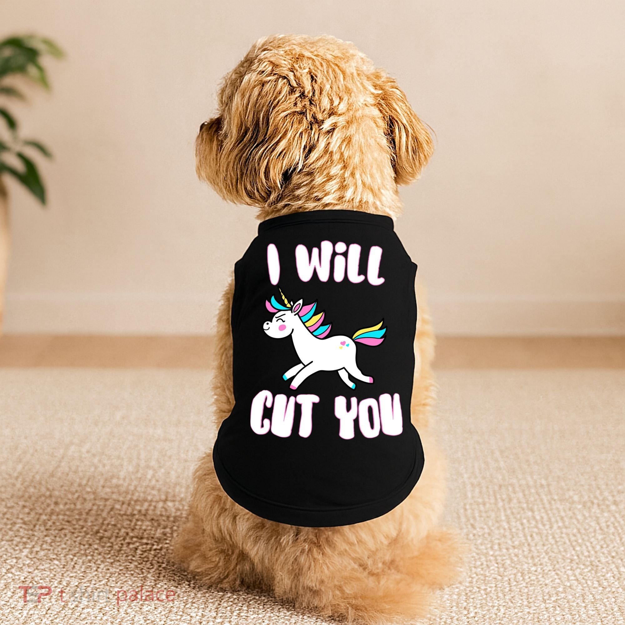I Will Cut You Stabby Unicorn Doggie Tank