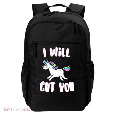 I Will Cut You Stabby Unicorn Backpack