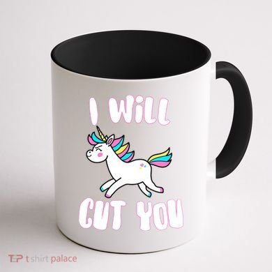 I Will Cut You Stabby Unicorn Coffee Mug back