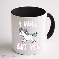 I Will Cut You Stabby Unicorn Coffee Mug thumb 1