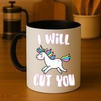 I Will Cut You Stabby Unicorn Coffee Mug thumb 4