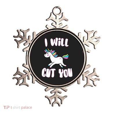 I Will Cut You Stabby Unicorn Ornament