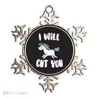 I Will Cut You Stabby Unicorn Ornament thumb 0