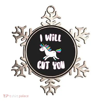 I Will Cut You Stabby Unicorn Ornament