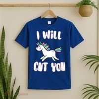 I Will Cut You Stabby Unicorn T-Shirt thumb 2