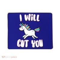 I Will Cut You Stabby Unicorn Mousepad thumb 0