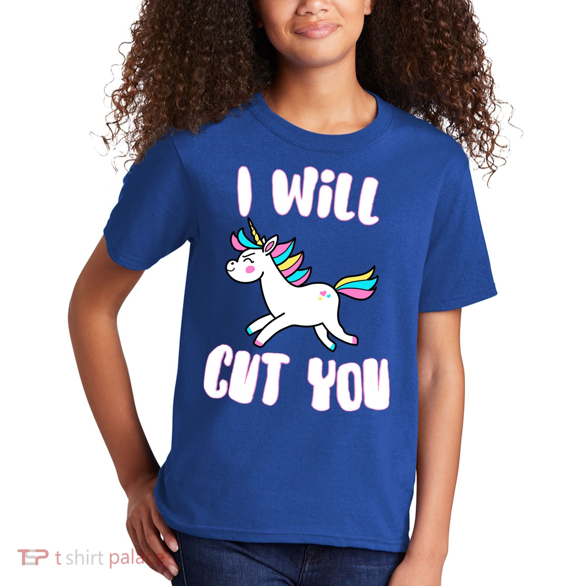 I Will Cut You Stabby Unicorn Kids T-Shirt