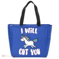 I Will Cut You Stabby Unicorn Tote Bag thumb 0