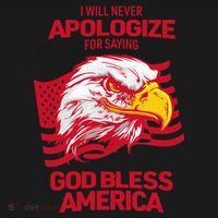 I Will Never Apologize For Saying God Bless America Backpack thumb 2