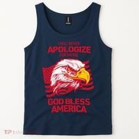 I Will Never Apologize For Saying God Bless America Tank Top thumb 2