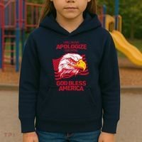 I Will Never Apologize For Saying God Bless America Kids Hoodie thumb 3