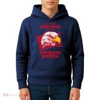 I Will Never Apologize For Saying God Bless America Kids Hoodie thumb 4