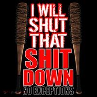 I Will Shut That Shit Down No Exceptions Barbwire Bat Dead Zombies Coffee Mug thumb 5