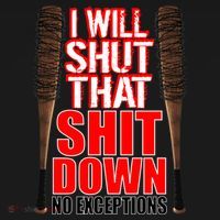 I Will Shut That Shit Down No Exceptions Barbwire Bat Dead Zombies Women's Hoodie thumb 2