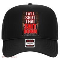 I Will Shut That Shit Down No Exceptions Barbwire Bat Dead Zombies Hat thumb 0