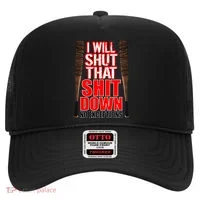 I Will Shut That Shit Down No Exceptions Barbwire Bat Dead Zombies Hat thumb 0