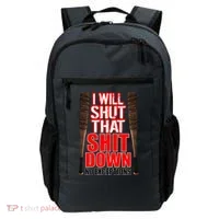 I Will Shut That Shit Down No Exceptions Barbwire Bat Dead Zombies Backpack thumb 0