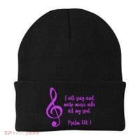 I Will Sing And Make Music With All My Soul Beanie thumb 0